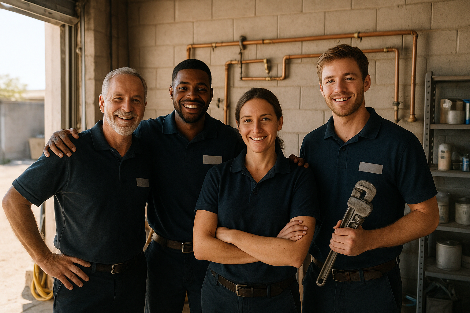 The Valley Plumbing Phoenix team at work in Phoenix